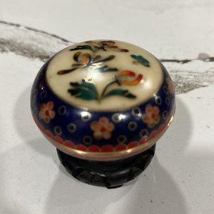 Cloisonné Trinket Box with Stand